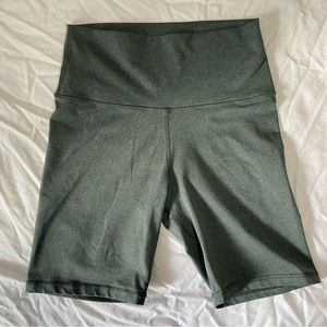aerie chill.play.move green-gray biker shorts